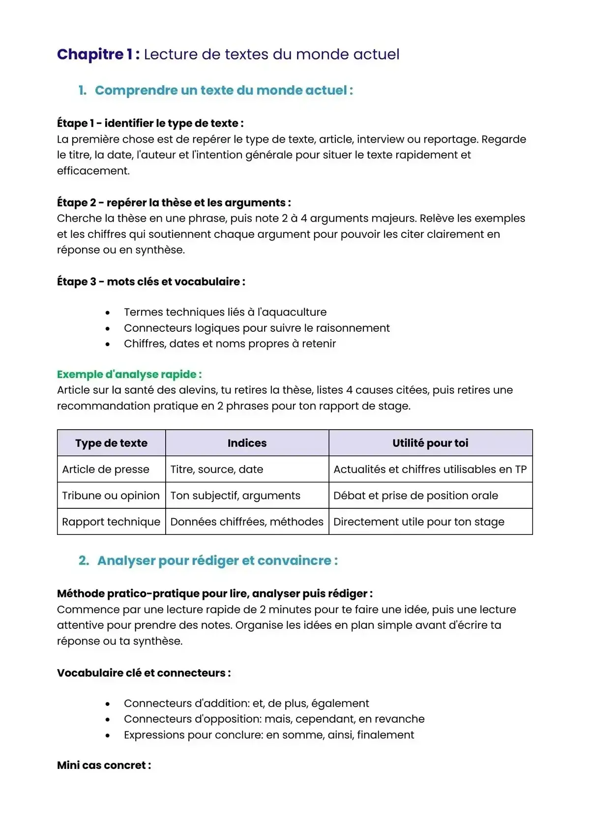 Example Fiche de Révision Bac Pro Aquacoles