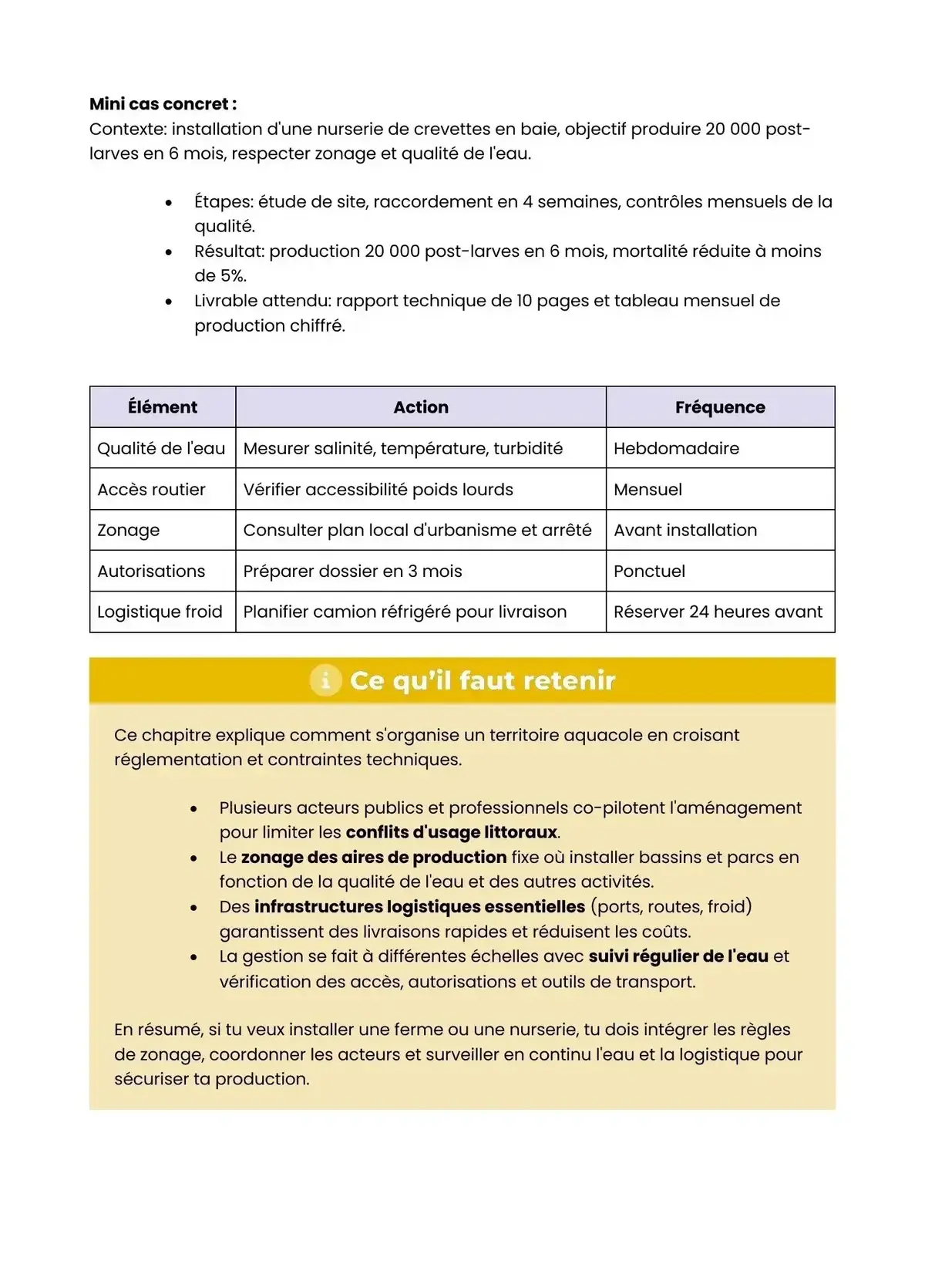 Example Fiche de Révision Bac Pro Aquacoles